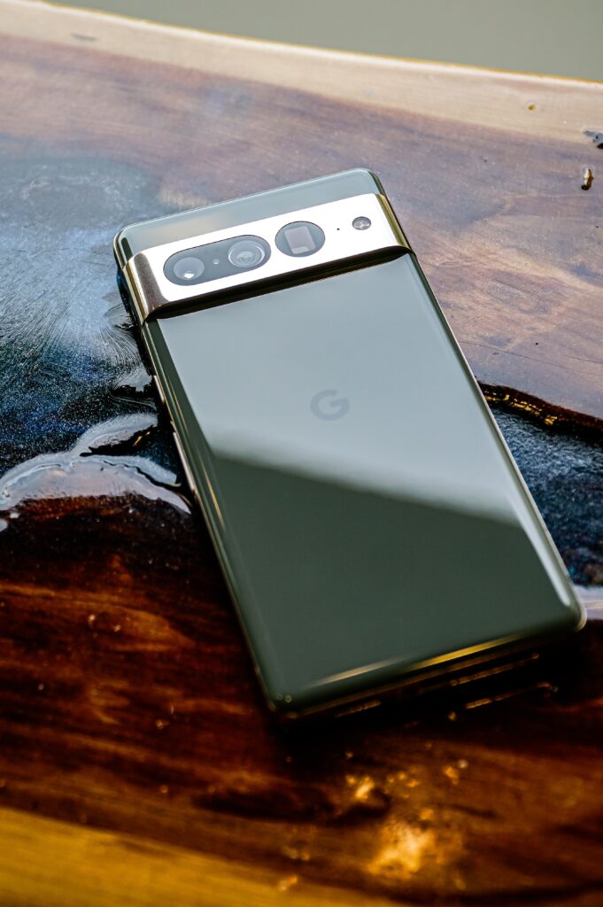 "The Google Pixel 7 Pro smartphone, a camera-centric device with a large display and a powerful processor."
